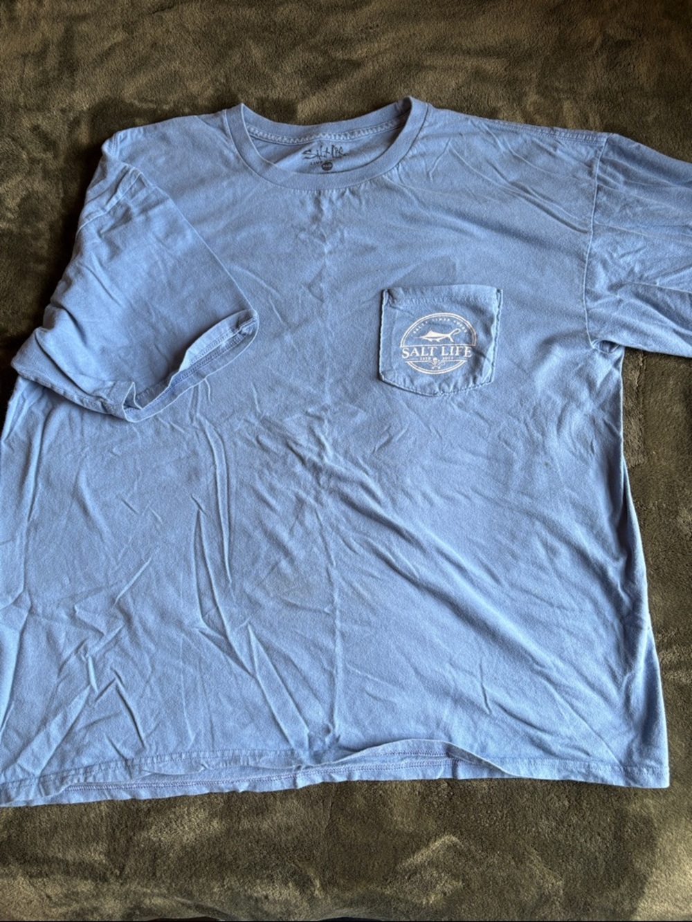 Salt Life Light Blue Short Sleeve Pocket Tee